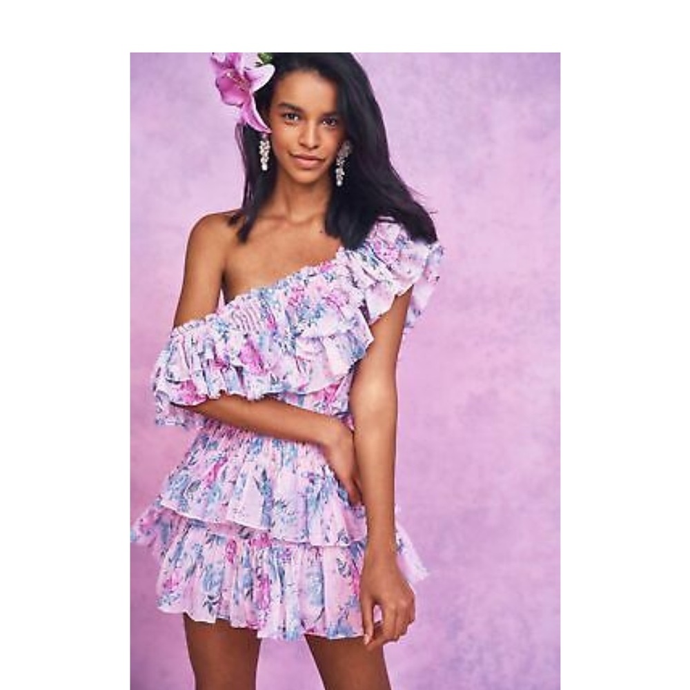 LoveShackFancy FATIMA Dress in WHISPERING LILAC